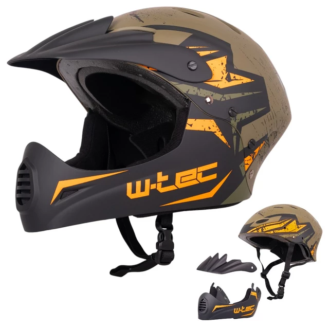 W-TEC Campanero Mattgrüner Downhill-Helm