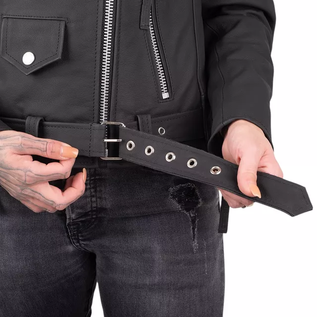 W-TEC Brinea Damen Motorrad Lederjacke