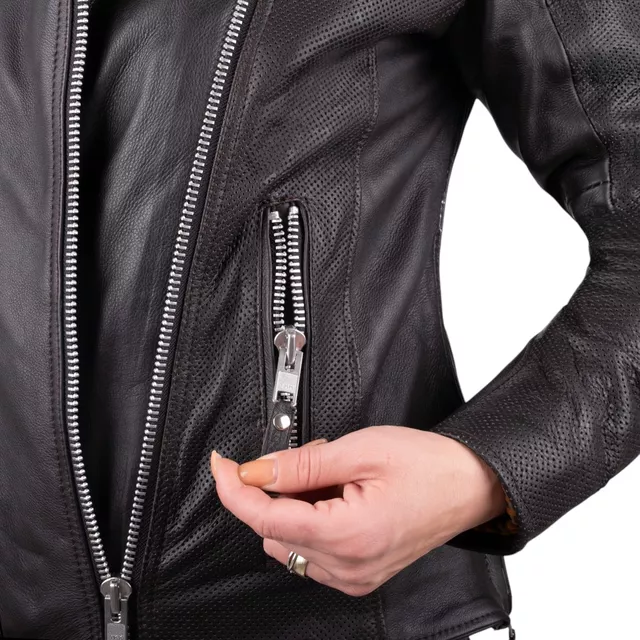 W-TEC Mantura Damen Lederjacke