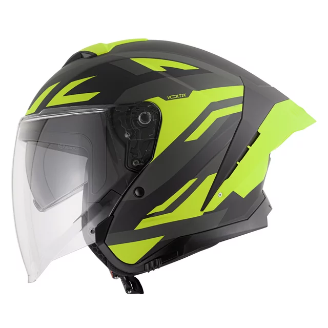 W-TEC Voltik Graphic Motorradhelm - Gelb