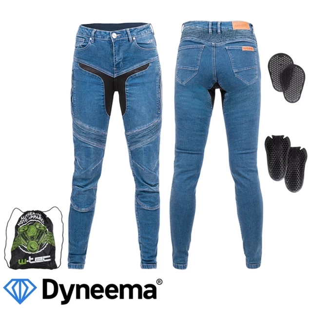 W-TEC Dynetis Damen-Moto-Jeans - blau - blau