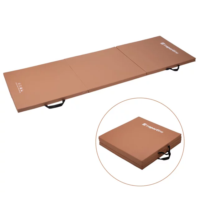 inSPORTline Trifold 195x90x5 cm faltbare Gymnastikmatte - braun