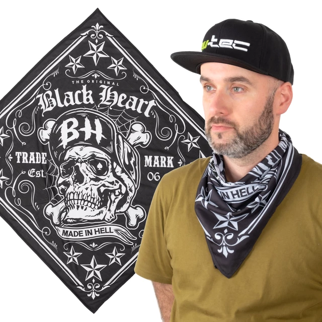 W-TEC Black Heart Bandest Halstuch - Bones