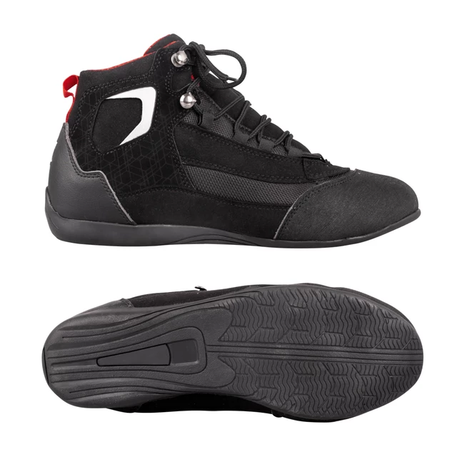 W-TEC Dinvara Damen-Moto-Stiefel - schwarz-rot