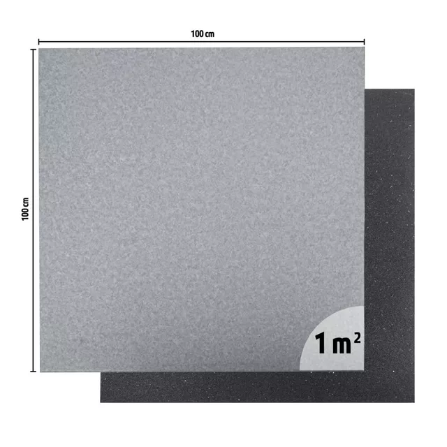 inSPORTline Luxteko Flache Gewichtsmatte 100x100x1,5 cm - mramor