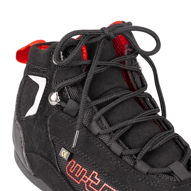 W-TEC Dinvara Damen-Moto-Stiefel - schwarz-rot