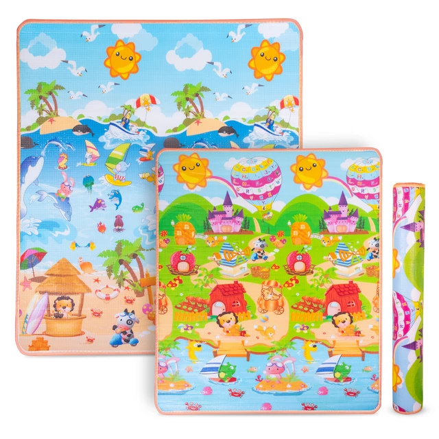 Rollende Kindermatte inSPORTline Lhotino 150x180x1,5 cm - Pláž/Farma