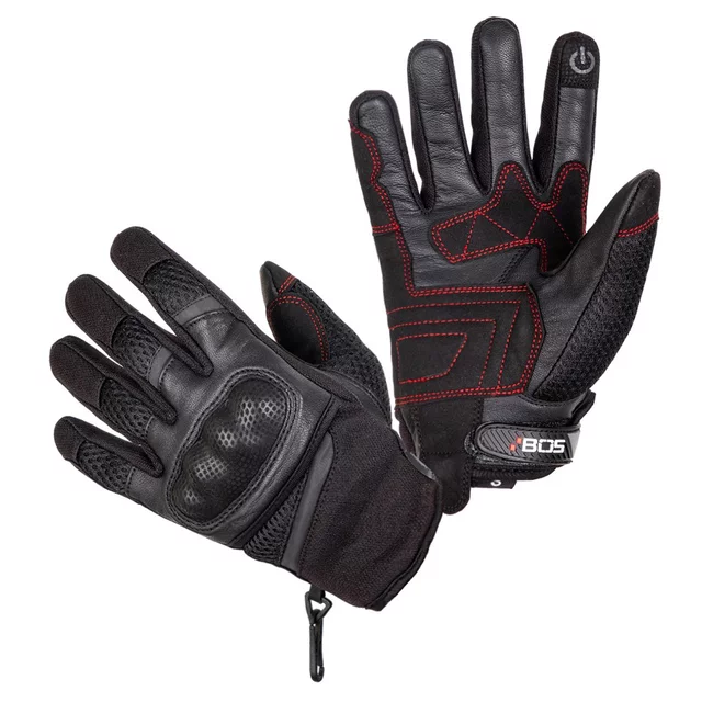 Motorradhandschuhe BOS Oxford - schwarz - schwarz