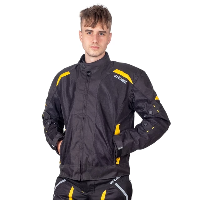 W-TEC Tosheck Herren Sommer Moto Jacke - schwarz-gelb