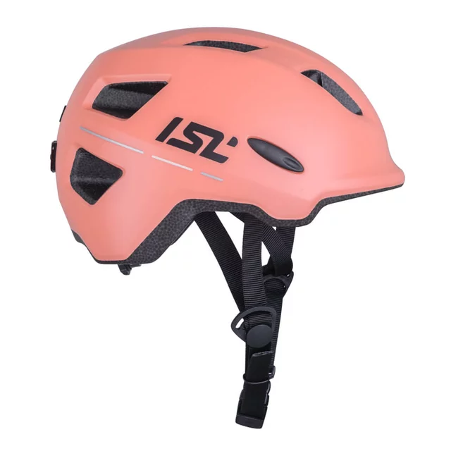 Kinder-Fahrradhelm mit LED-Licht ISL Lumitto - Pearl Weiss