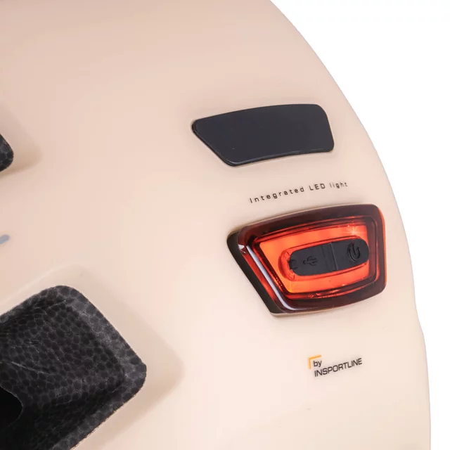 Kinder-Fahrradhelm mit LED-Licht ISL Lumitto - Pearl Weiss