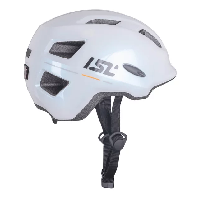 Kinder-Fahrradhelm mit LED-Licht ISL Lumitto - Pearl Weiss