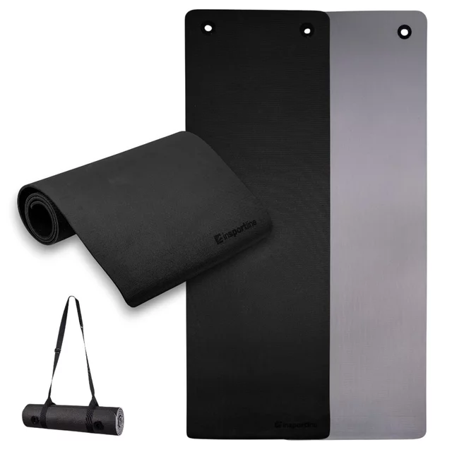 inSPORTline Kikami Trainingsmatte 180 x 61 x 0,8 cm - tmavě zeleno-černá - schwarz-grau
