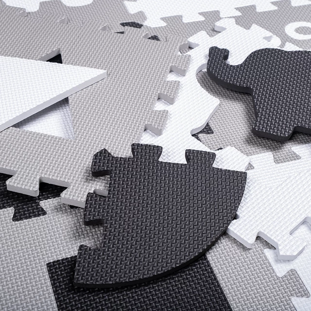 Schaumstoffpuzzle mit Laufstall inSPORTline Trastino 30,5x30,5x1 cm, 36Stück