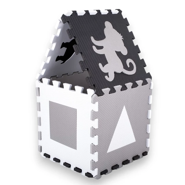 Schaumstoffpuzzle mit Laufstall inSPORTline Trastino 30,5x30,5x1 cm, 36Stück