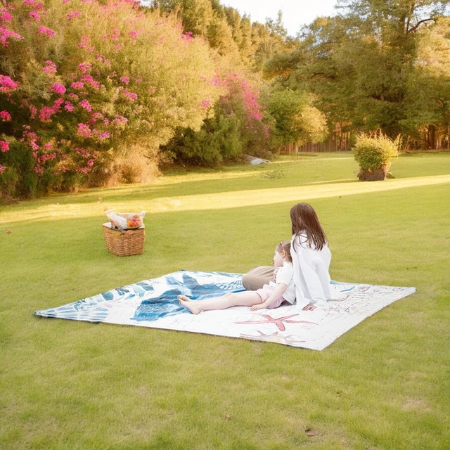 Picknickdecke inSPORTline Maritino 208x197 cm - želva