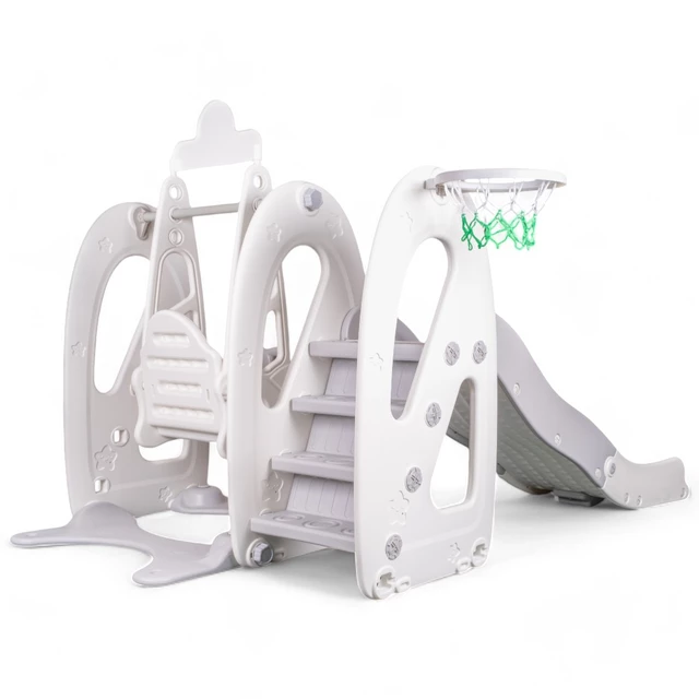 Kinderrutsche mit Schaukel und Korb inSPORTline Nebelino