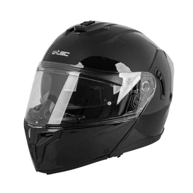 W-TEC Benidor Klapphelm - schwarz glänzend