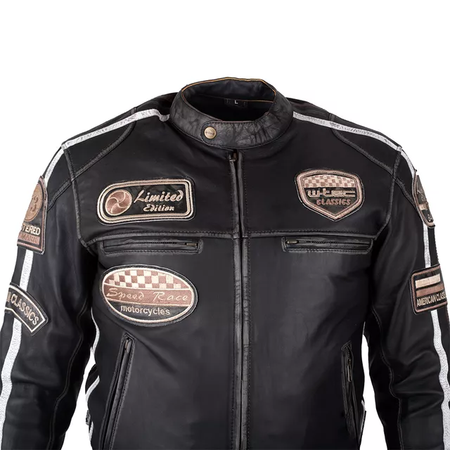 W-TEC Sheawen Vintage Herren Leder Motorradjacke