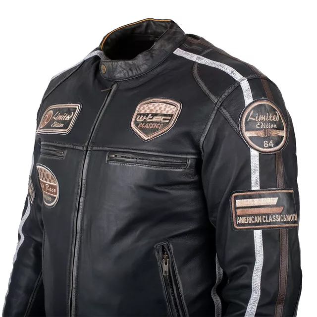 W-TEC Sheawen Vintage Herren Leder Motorradjacke
