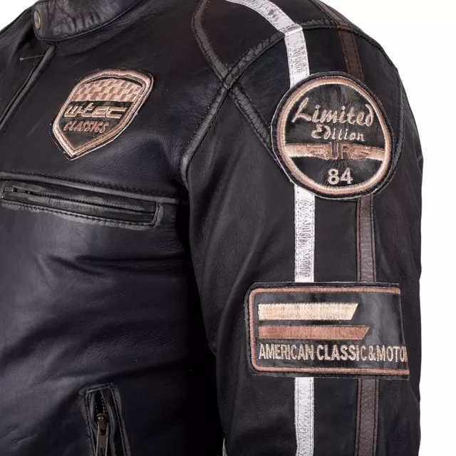 W-TEC Sheawen Vintage Herren Leder Motorradjacke