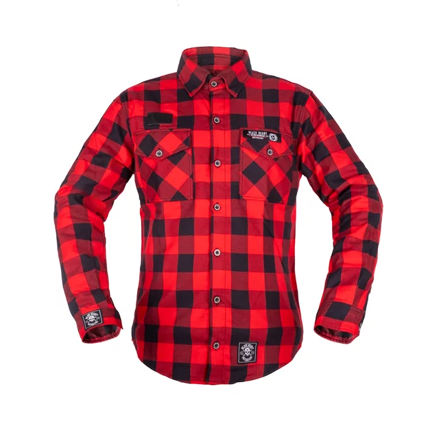 W-TEC Black Heart Respector II Hemd - černá s modrým pruhem - rot-schwarz