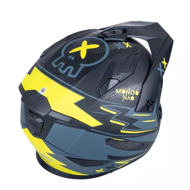 W-TEC Badalone Graphic Modular-Helm - matně černá-žlutá
