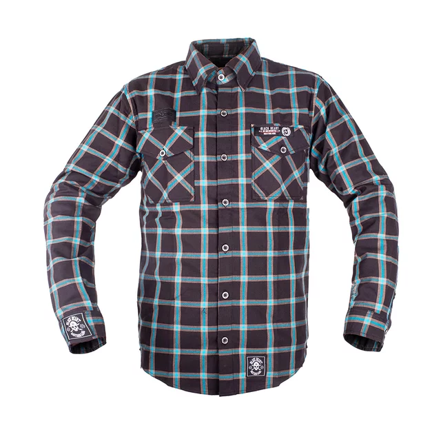 W-TEC Black Heart Respector II Hemd - černá s modrým pruhem - černá s modrým pruhem