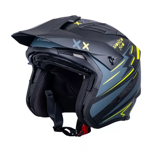 W-TEC Badalone Graphic Modular-Helm - matně černá-žlutá