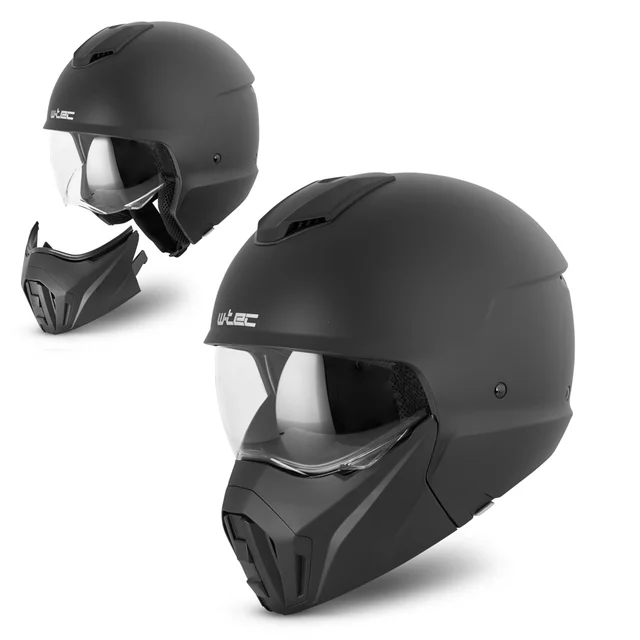 Modularer Helm W-TEC Satalone - Black Matt - Black Matt