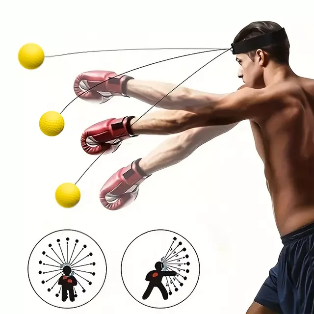 Reflexboxball für Kopf inSPORTline Respell Light 18g mit Kopfband