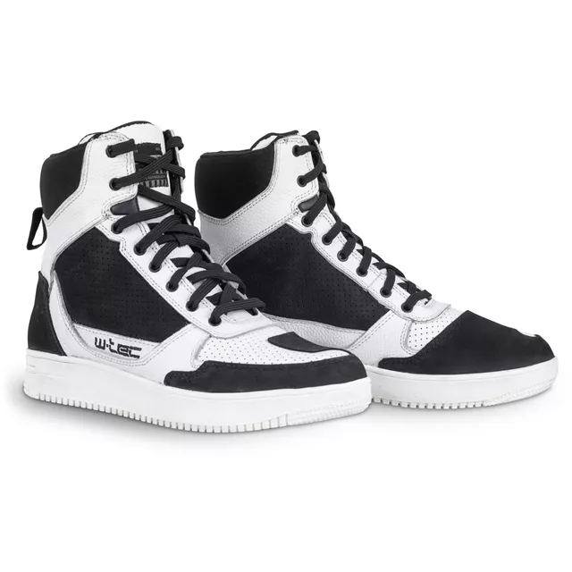 W-TEC Bastige Motorradstiefel - schwarz-weiß - schwarz-weiß