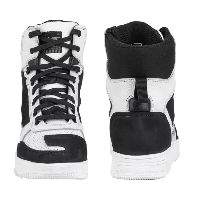 W-TEC Bastige Motorradstiefel - schwarz-weiß