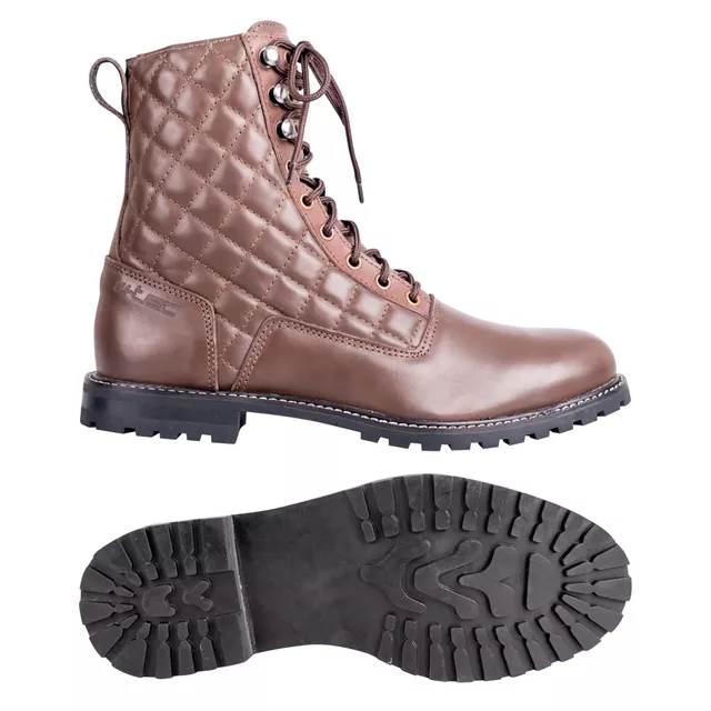 W-TEC Leocia Braun Damen-Moto-Stiefel - braun