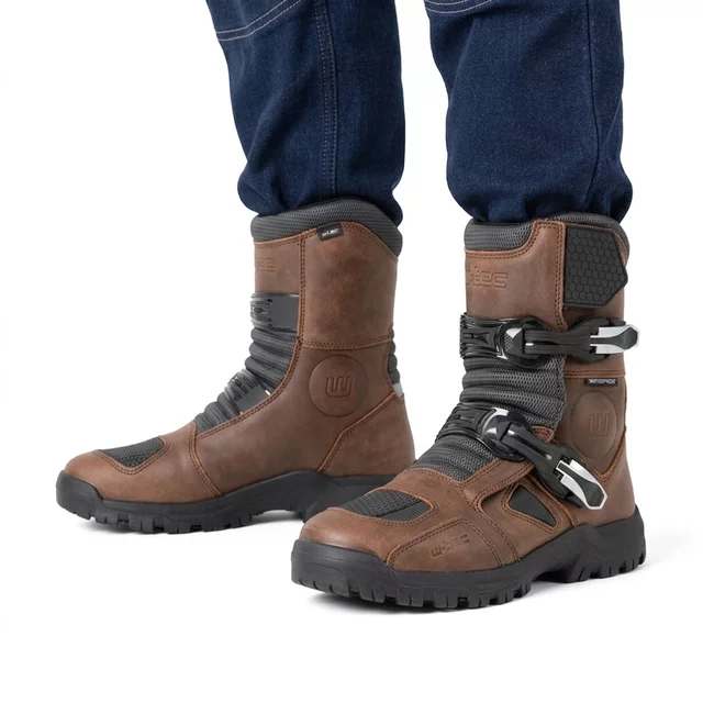 W-TEC Lougamax CE Motorradstiefel - braun