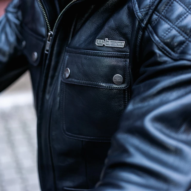 W-TEC Valebravo Leder Motorradjacke - schwarz