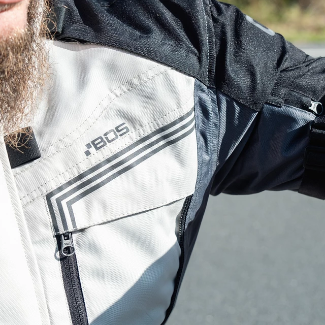Touring-Motojacke für Männer BOS Maximum - schwarz