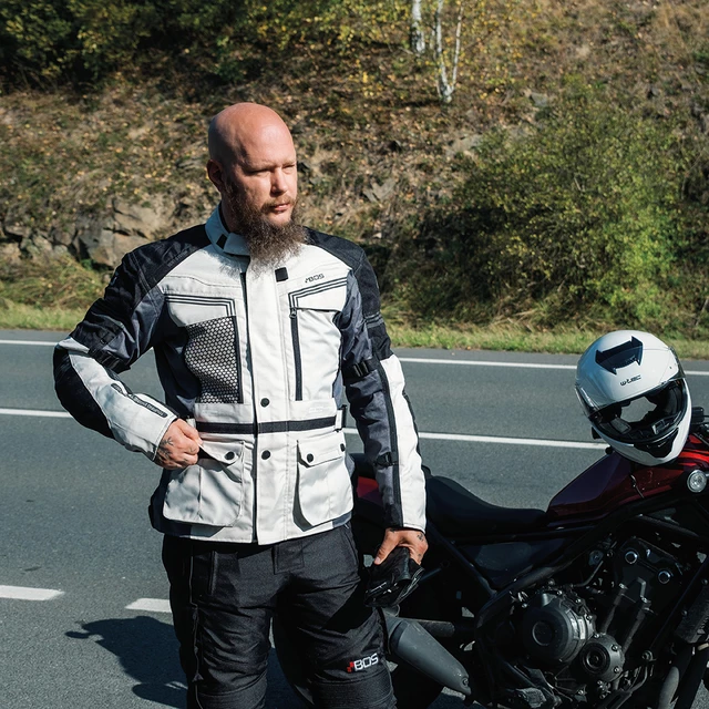 Touring-Motojacke für Männer BOS Maximum - schwarz