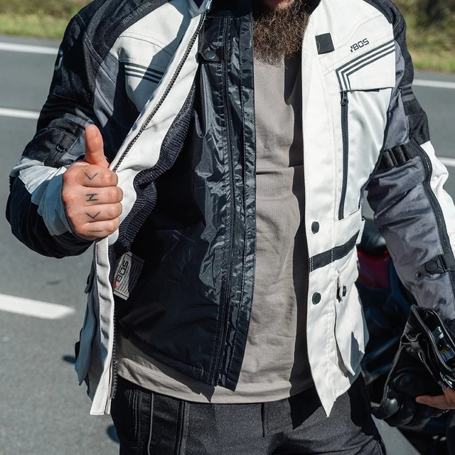 Touring-Motojacke für Männer BOS Maximum - schwarz