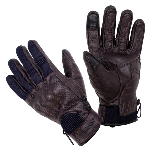 W-TEC Fowlar Sommer-Moto-Handschuhe - deep coffee-indigo