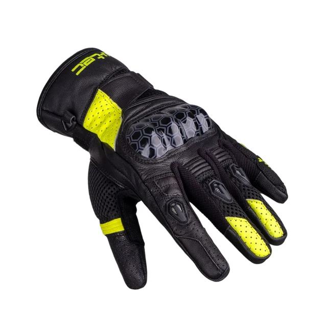 W-TEC Kudavo Motorrad-Handschuhe - schwarz-fluo
