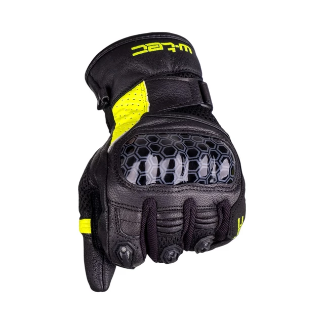 W-TEC Kudavo Motorrad-Handschuhe - schwarz-fluo