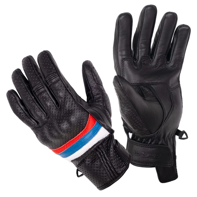 W-TEC Laudero Sommer-Motorradhandschuhe aus Leder - schwarz
