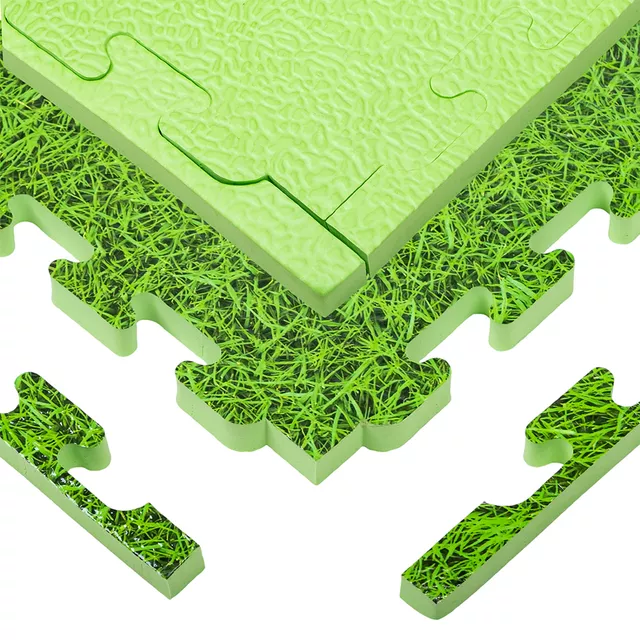 Puzzle Tatami Matte inSPORTline Zemalpro 100x100x2 cm - motiv trávníku