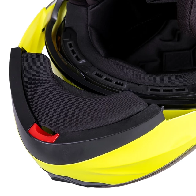 W-TEC Cullo aufklappbarer Motorradhelm - fluo gelb