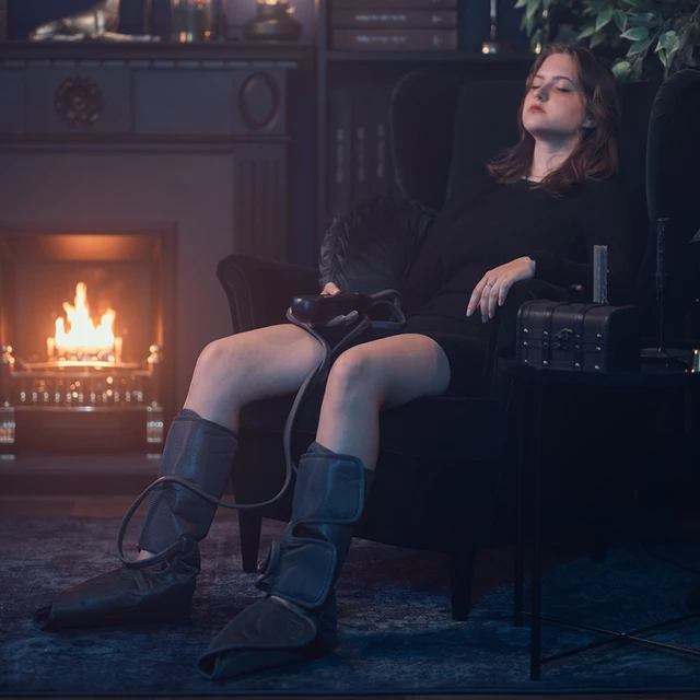 inSPORTline Vrandair Kompression-Fußmassagegerät - grau