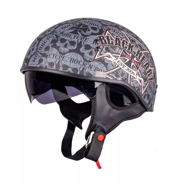 W-TEC Black Heart V535 Cross Skull Motorradhelm