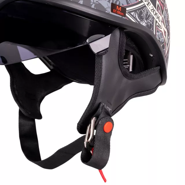 W-TEC Black Heart V535 Cross Skull Motorradhelm
