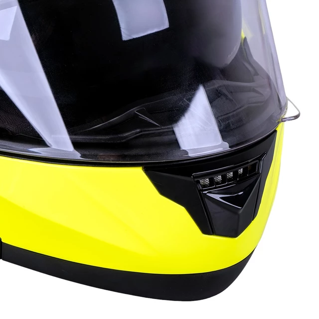 W-TEC Cullo aufklappbarer Motorradhelm - fluo gelb