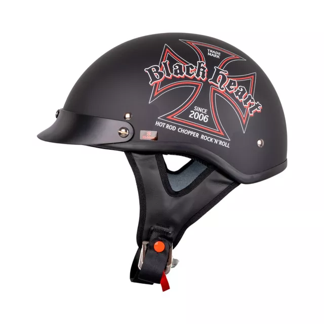 W-TEC Black Heart V531 Iron Cross Motorradhelm - schwarz